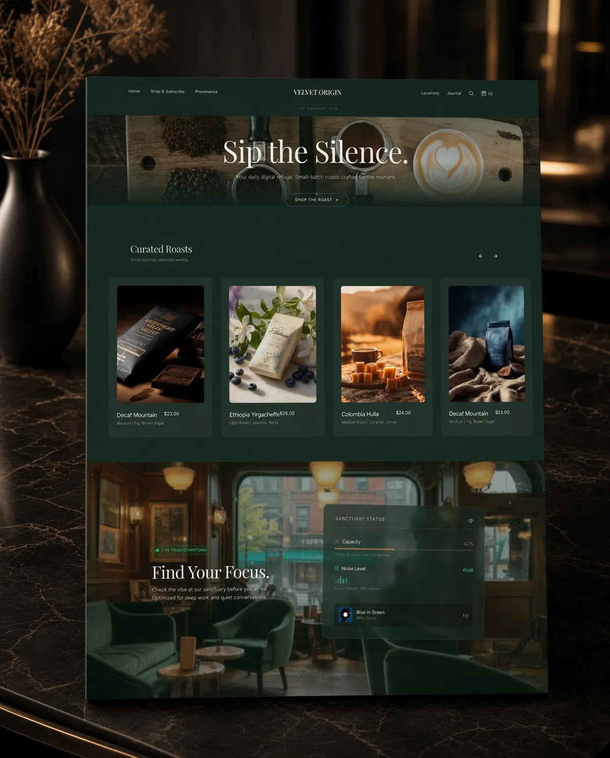 Editorial layout website template cover