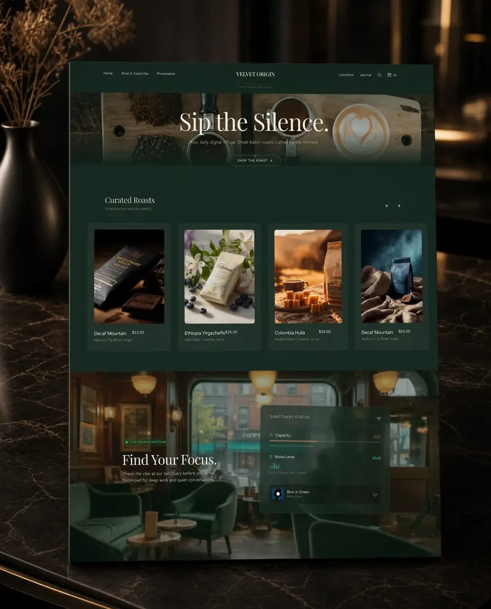 Editorial layout website template cover