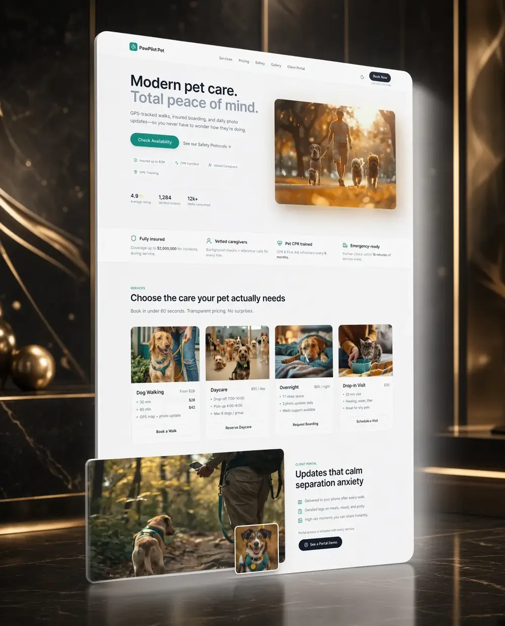 Material blocks website template cover